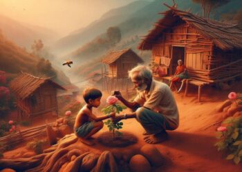 ரோஜா செடியில் தேன் – சிறுவர் கதை -The Boy and the Rose Bee