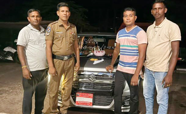 யாழ்.பிரபல வர்த்தகரின் மகன் காரில் ஹெரோயினுடன் கைது