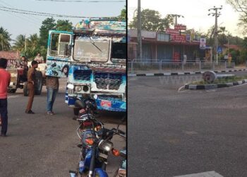 ஊழியர்களை ஏற்றிச் சென்ற பஸ் விபத்து!