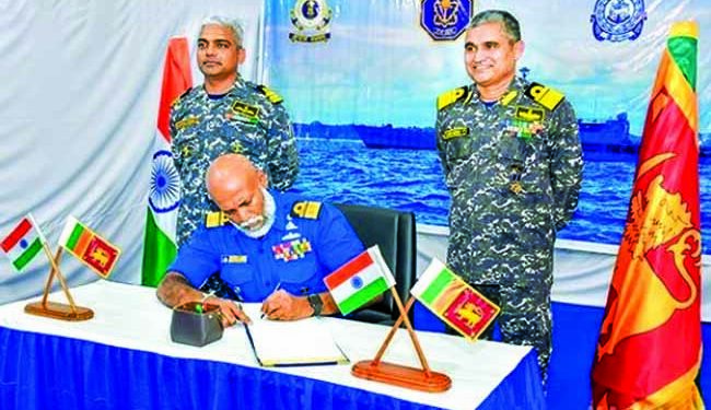 இலங்கை – இந்திய கடற்படைகளுக்கிடையே சர்வதேச கடல்சார் எல்லைக்கோடு சந்திப்பு