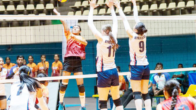 ஆசிய பெண்கள் கரப்பந்தாட்டம் – கிர்கிஸ்தானை வீழ்த்தி இலங்கை அபார வெற்றி!