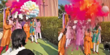 திருமண விழாவின்போது வெடித்த ராட்சத பலூன் : சோகத்தில் முடிந்த கொண்டாட்டம்