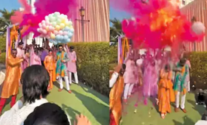 திருமண விழாவின்போது வெடித்த ராட்சத பலூன் : சோகத்தில் முடிந்த கொண்டாட்டம்