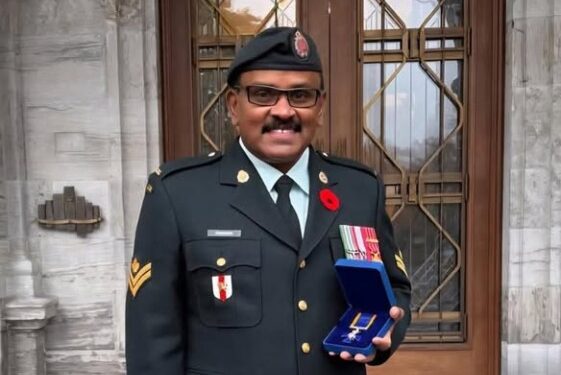 கனடா உயரிய இராணுவ விருது பெற்ற முதல் இலங்கைத் தமிழர்