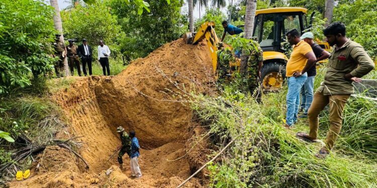 விடுதலைப்புலிகளின் ஆயுதங்களைத் தேடி அகழ்வு!