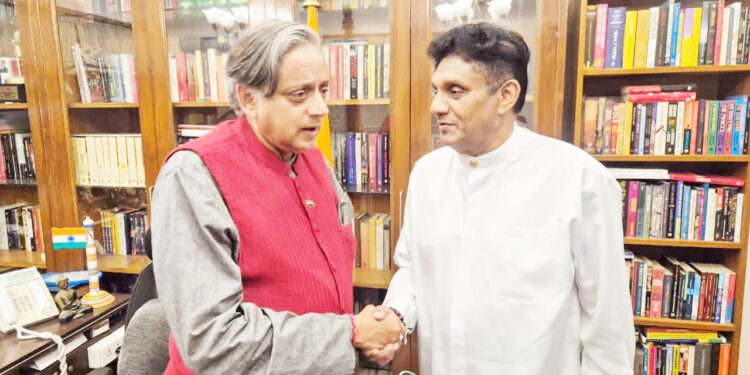 இந்திய எம்.பியை சந்தித்த எதிர்க்கட்சித் தலைவர் சஜித்