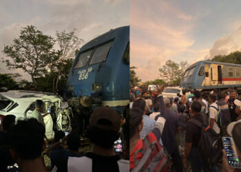 கார் – ரயில் விபத்து!