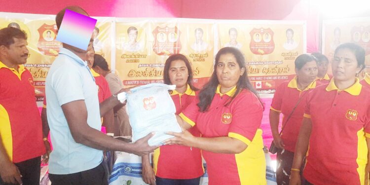 130 மாற்றுத்திறனாளிகளுக்கு உலருணவுப் பொதிகள்