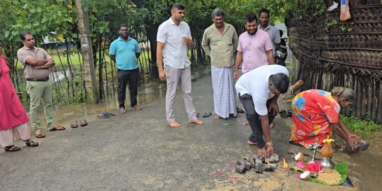 மானிப்பாய் கேளிமூலை வீதி புனரமைப்பு பணி ஆரம்பம்