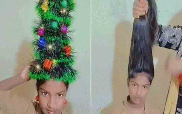 இது தலைமுடியா? கிறிஸ்துமஸ் மரமா?