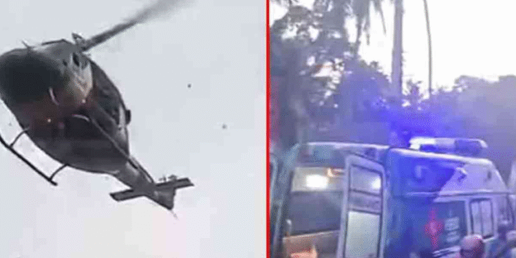 மீட்புப் பணியில் ஈடுபட்ட ஹெலிகொப்டர் விபத்து!