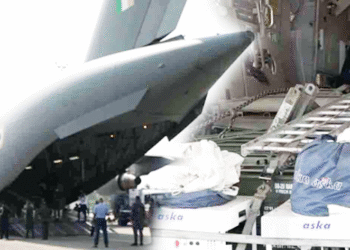 இந்திய நிவாரணங்களை ஏற்றிய 8 ஆவது விமானம் நாட்டுக்கு