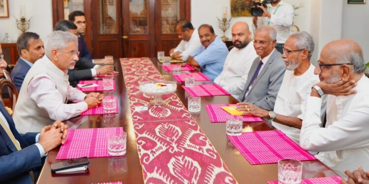 இந்திய வெளிவிவகார அமைச்சருடன் – வட, கிழக்கு தமிழ் அரசியல் தலைவர்கள் சந்திப்பு