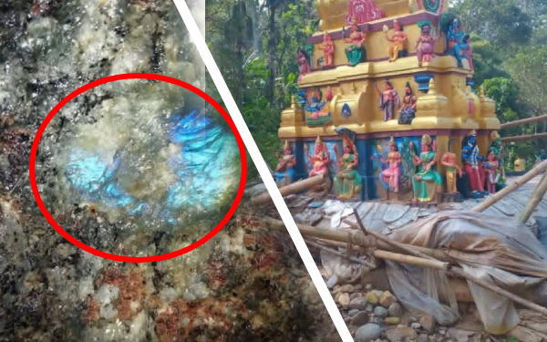 கலஹா முத்துமாரியம்மன் ஆலய வளாகத்தில் அபூர்வ கற்பாறை