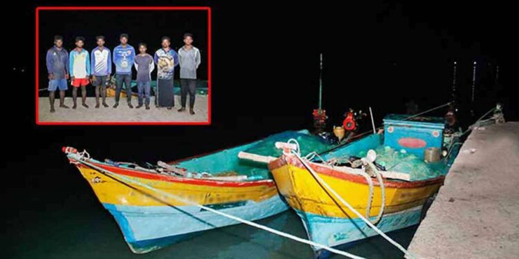 நெடுந்தீவில் கைதான இந்திய மீனவர்கள் விளக்கமறியலில்