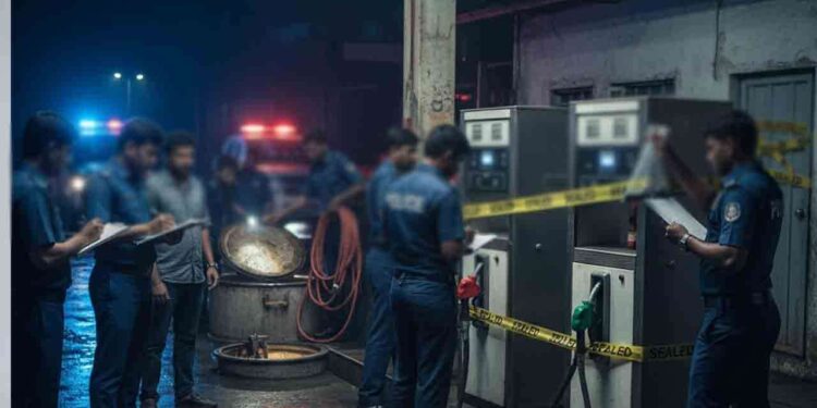 பெட்ரோலை பதுக்கிய – எரிபொருள் நிரப்பு நிலையத்திற்கு சீல்!