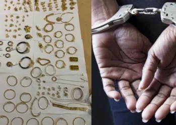 தங்க ஆபரணங்களை கடத்த முயன்ற விமானப் பணிப்பெண் கைது!