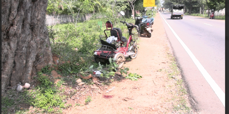 இயக்கச்சியில் விபத்து : மாற்றுத்திறனாளி காயம்