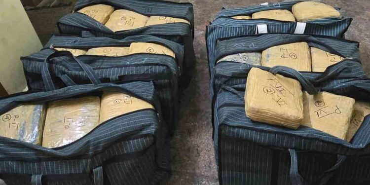 இலங்கைக்கு கடத்தப்படவிருந்த 194 கிலோ கஞ்சா பறிமுதல்