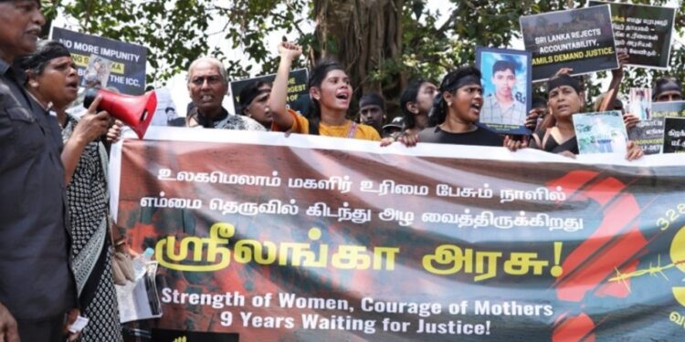 மகளிர் தினத்தை முன்னிட்டு முல்லைத்தீவில் போராட்டம்!