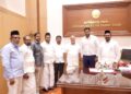 முஸ்லிம் காங்கிரஸ் தலைவர் ஹக்கீம்- தமிழக அமைச்சர் ஆதவ் அர்ஜுனா சந்திப்பு