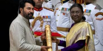 மம்முட்டி – ரோகித் சர்மாவுக்கு பத்ம விருது வழங்கிய ஜனாதிபதி முர்மு!