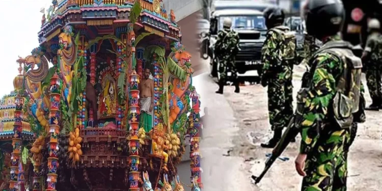 செல்வச்சந்நிதி ஆலய தேர்த்திருவிழா – இராணுவத்தினர் வழங்கிய அனுமதி