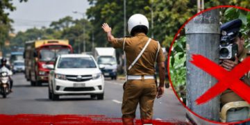 போக்குவரத்து பொலிசார் ஒளிந்து நின்று வாகனங்களை மறிக்கக்கூடாது!